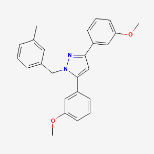 molecular formula C25H24N2O2 B10919338 3,5-bis(3-methoxyphenyl)-1-(3-methylbenzyl)-1H-pyrazole 