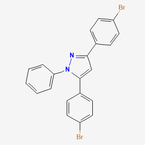 molecular formula C21H14Br2N2 B10919353 3,5-bis(4-bromophenyl)-1-phenyl-1H-pyrazole 