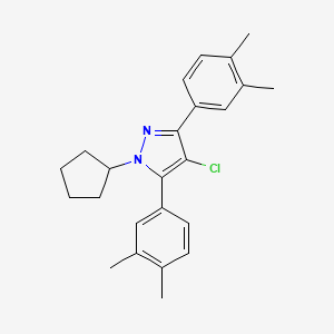 4-chloro-1-cyclopentyl-3,5-bis(3,4-dimethylphenyl)-1H-pyrazole