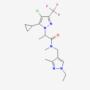 2-[4-chloro-5-cyclopropyl-3-(trifluoromethyl)-1H-pyrazol-1-yl]-N-[(1-ethyl-3-methyl-1H-pyrazol-4-yl)methyl]-N-methylpropanamide