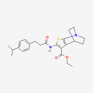 ethyl 2-({3-[4-(propan-2-yl)phenyl]propanoyl}amino)-5,6-dihydro-4H-4,7-ethanothieno[2,3-b]pyridine-3-carboxylate