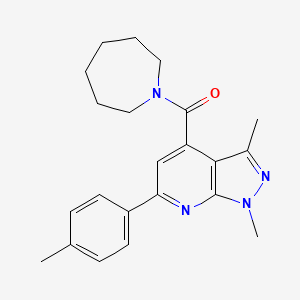 azepan-1-yl[1,3-dimethyl-6-(4-methylphenyl)-1H-pyrazolo[3,4-b]pyridin-4-yl]methanone