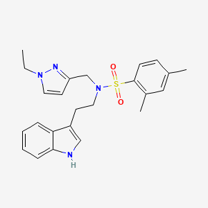 N-[(1-ethyl-1H-pyrazol-3-yl)methyl]-N-[2-(1H-indol-3-yl)ethyl]-2,4-dimethylbenzenesulfonamide