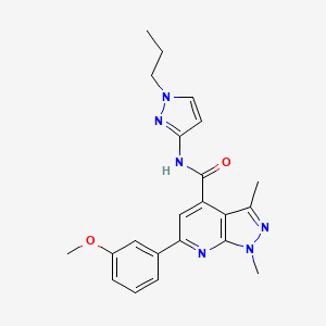 6-(3-methoxyphenyl)-1,3-dimethyl-N-(1-propyl-1H-pyrazol-3-yl)-1H-pyrazolo[3,4-b]pyridine-4-carboxamide