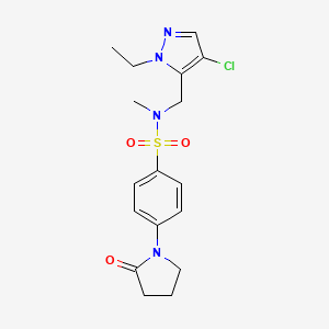 N-[(4-chloro-1-ethyl-1H-pyrazol-5-yl)methyl]-N-methyl-4-(2-oxopyrrolidin-1-yl)benzenesulfonamide