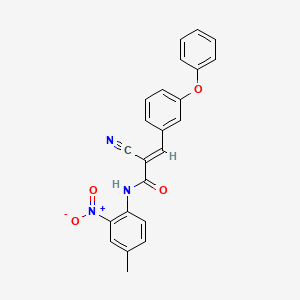 (2E)-2-cyano-N-(4-methyl-2-nitrophenyl)-3-(3-phenoxyphenyl)prop-2-enamide