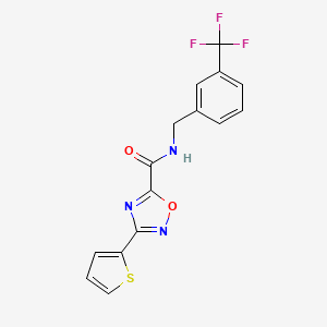 3-(thiophen-2-yl)-N-[3-(trifluoromethyl)benzyl]-1,2,4-oxadiazole-5-carboxamide