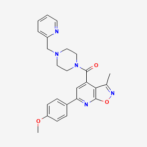 [6-(4-Methoxyphenyl)-3-methyl[1,2]oxazolo[5,4-b]pyridin-4-yl][4-(pyridin-2-ylmethyl)piperazin-1-yl]methanone