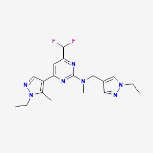 4-(difluoromethyl)-6-(1-ethyl-5-methyl-1H-pyrazol-4-yl)-N-[(1-ethyl-1H-pyrazol-4-yl)methyl]-N-methylpyrimidin-2-amine