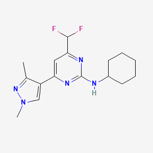 N-cyclohexyl-4-(difluoromethyl)-6-(1,3-dimethyl-1H-pyrazol-4-yl)pyrimidin-2-amine