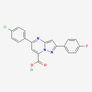 5-(4-Chlorophenyl)-2-(4-fluorophenyl)pyrazolo[1,5-a]pyrimidine-7-carboxylic acid