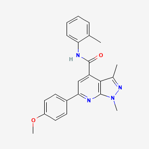 6-(4-methoxyphenyl)-1,3-dimethyl-N-(2-methylphenyl)-1H-pyrazolo[3,4-b]pyridine-4-carboxamide