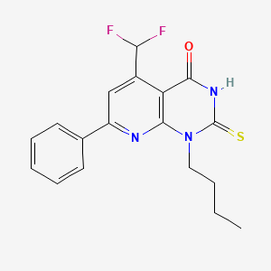 1-butyl-5-(difluoromethyl)-7-phenyl-2-sulfanylpyrido[2,3-d]pyrimidin-4(1H)-one