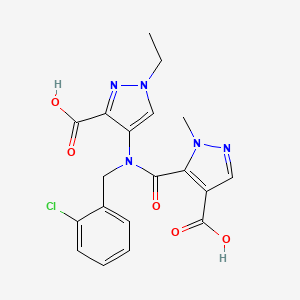 4-[[(4-Carboxy-1-methyl-1H-pyrazol-5-YL)carbonyl](2-chlorobenzyl)amino]-1-ethyl-1H-pyrazole-3-carboxylic acid