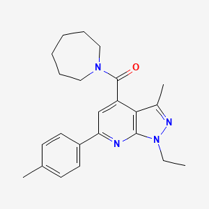 azepan-1-yl[1-ethyl-3-methyl-6-(4-methylphenyl)-1H-pyrazolo[3,4-b]pyridin-4-yl]methanone