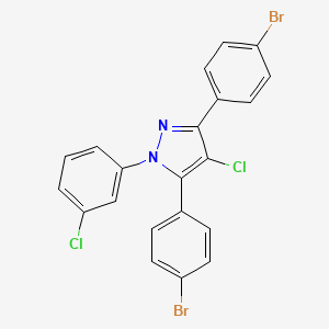 3,5-bis(4-bromophenyl)-4-chloro-1-(3-chlorophenyl)-1H-pyrazole