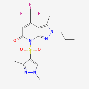 7-[(1,3-dimethyl-1H-pyrazol-4-yl)sulfonyl]-3-methyl-2-propyl-4-(trifluoromethyl)-2,7-dihydro-6H-pyrazolo[3,4-b]pyridin-6-one