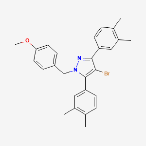 4-bromo-3,5-bis(3,4-dimethylphenyl)-1-(4-methoxybenzyl)-1H-pyrazole