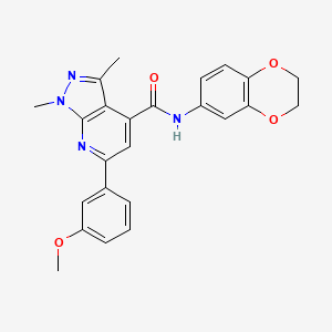 N-(2,3-dihydro-1,4-benzodioxin-6-yl)-6-(3-methoxyphenyl)-1,3-dimethyl-1H-pyrazolo[3,4-b]pyridine-4-carboxamide