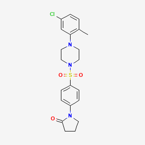 1-(4-{[4-(5-Chloro-2-methylphenyl)piperazin-1-yl]sulfonyl}phenyl)pyrrolidin-2-one