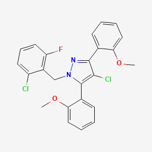 4-chloro-1-(2-chloro-6-fluorobenzyl)-3,5-bis(2-methoxyphenyl)-1H-pyrazole