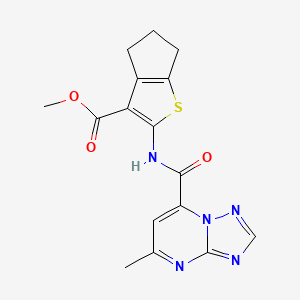 methyl 2-{[(5-methyl[1,2,4]triazolo[1,5-a]pyrimidin-7-yl)carbonyl]amino}-5,6-dihydro-4H-cyclopenta[b]thiophene-3-carboxylate