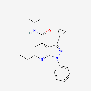 N-(butan-2-yl)-3-cyclopropyl-6-ethyl-1-phenyl-1H-pyrazolo[3,4-b]pyridine-4-carboxamide