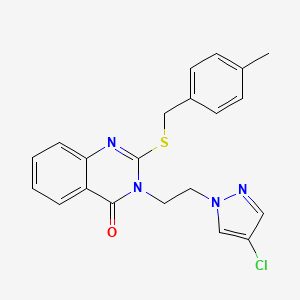 3-[2-(4-chloro-1H-pyrazol-1-yl)ethyl]-2-[(4-methylbenzyl)sulfanyl]quinazolin-4(3H)-one