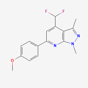 4-(difluoromethyl)-6-(4-methoxyphenyl)-1,3-dimethyl-1H-pyrazolo[3,4-b]pyridine