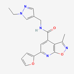 N-[(1-ethyl-1H-pyrazol-4-yl)methyl]-6-(furan-2-yl)-3-methyl[1,2]oxazolo[5,4-b]pyridine-4-carboxamide