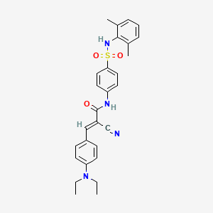 (2E)-2-cyano-3-[4-(diethylamino)phenyl]-N-{4-[(2,6-dimethylphenyl)sulfamoyl]phenyl}prop-2-enamide