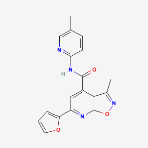 6-(furan-2-yl)-3-methyl-N-(5-methylpyridin-2-yl)[1,2]oxazolo[5,4-b]pyridine-4-carboxamide