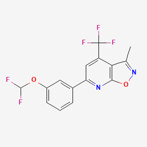 6-[3-(Difluoromethoxy)phenyl]-3-methyl-4-(trifluoromethyl)[1,2]oxazolo[5,4-b]pyridine