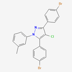 3,5-bis(4-bromophenyl)-4-chloro-1-(3-methylphenyl)-1H-pyrazole