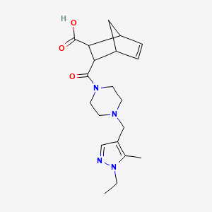 3-({4-[(1-ethyl-5-methyl-1H-pyrazol-4-yl)methyl]piperazin-1-yl}carbonyl)bicyclo[2.2.1]hept-5-ene-2-carboxylic acid