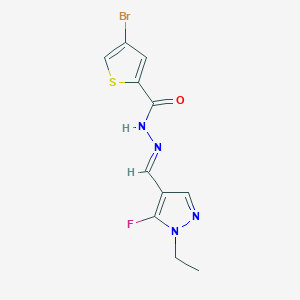 4-Bromo-N'-((1-ethyl-5-fluoro-1H-pyrazol-4-yl)methylene)thiophene-2-carbohydrazide