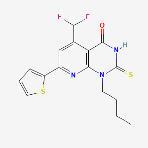 1-butyl-5-(difluoromethyl)-2-sulfanyl-7-(thiophen-2-yl)pyrido[2,3-d]pyrimidin-4(1H)-one