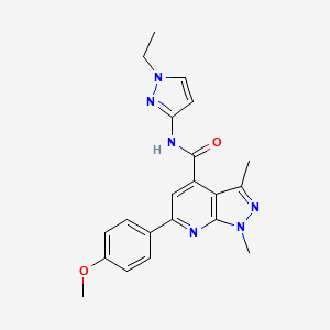 N-(1-ethyl-1H-pyrazol-3-yl)-6-(4-methoxyphenyl)-1,3-dimethyl-1H-pyrazolo[3,4-b]pyridine-4-carboxamide