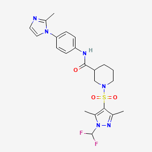 1-{[1-(difluoromethyl)-3,5-dimethyl-1H-pyrazol-4-yl]sulfonyl}-N-[4-(2-methyl-1H-imidazol-1-yl)phenyl]piperidine-3-carboxamide