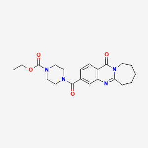 Ethyl 4-[(12-oxo-6,7,8,9,10,12-hexahydroazepino[2,1-b]quinazolin-3-yl)carbonyl]piperazine-1-carboxylate