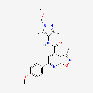 N-[1-(methoxymethyl)-3,5-dimethyl-1H-pyrazol-4-yl]-6-(4-methoxyphenyl)-3-methyl[1,2]oxazolo[5,4-b]pyridine-4-carboxamide