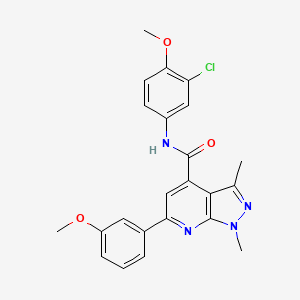 N-(3-chloro-4-methoxyphenyl)-6-(3-methoxyphenyl)-1,3-dimethyl-1H-pyrazolo[3,4-b]pyridine-4-carboxamide