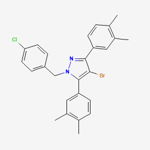 4-bromo-1-(4-chlorobenzyl)-3,5-bis(3,4-dimethylphenyl)-1H-pyrazole