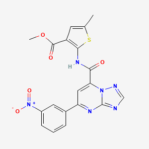 Methyl 5-methyl-2-({[5-(3-nitrophenyl)[1,2,4]triazolo[1,5-a]pyrimidin-7-yl]carbonyl}amino)thiophene-3-carboxylate