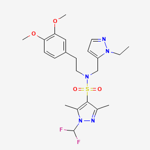 1-(difluoromethyl)-N-[2-(3,4-dimethoxyphenyl)ethyl]-N-[(1-ethyl-1H-pyrazol-5-yl)methyl]-3,5-dimethyl-1H-pyrazole-4-sulfonamide