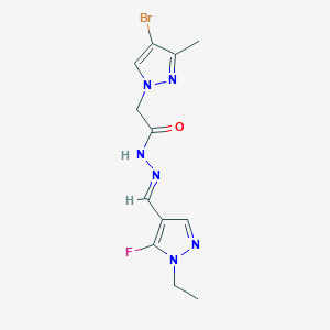 2-(4-Bromo-3-methyl-1H-pyrazol-1-YL)-N'~1~-[(1-ethyl-5-fluoro-1H-pyrazol-4-YL)methylene]acetohydrazide