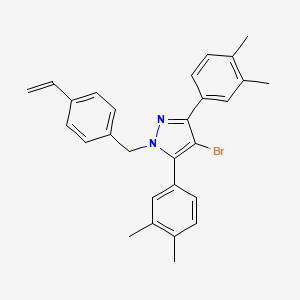 4-bromo-3,5-bis(3,4-dimethylphenyl)-1-(4-ethenylbenzyl)-1H-pyrazole