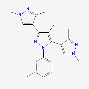 3,5-bis(1,3-dimethylpyrazol-4-yl)-4-methyl-1-(3-methylphenyl)pyrazole