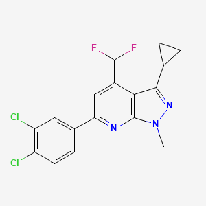 3-cyclopropyl-6-(3,4-dichlorophenyl)-4-(difluoromethyl)-1-methyl-1H-pyrazolo[3,4-b]pyridine