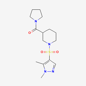 {1-[(1,5-dimethyl-1H-pyrazol-4-yl)sulfonyl]piperidin-3-yl}(pyrrolidin-1-yl)methanone